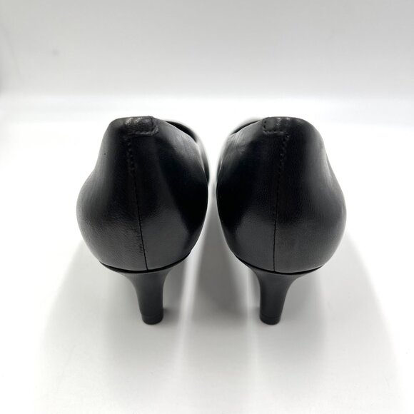 Rockport Womens Size 6.5 Kalila Black Leather Low Kitten Heels Pumps Shoes - Picture 7 of 15